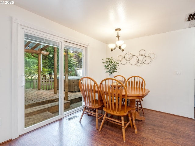 575 SE Centurion Ave, Gresham, OR 97080 - dining space with a chandelier and wood finished floors
