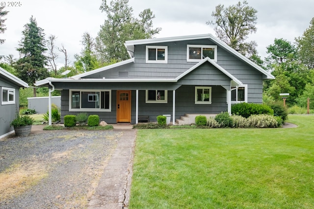 40325 Upper Calapooia Dr, Sweet Home, OR 97386 - view of front facade with a front yard and a porch