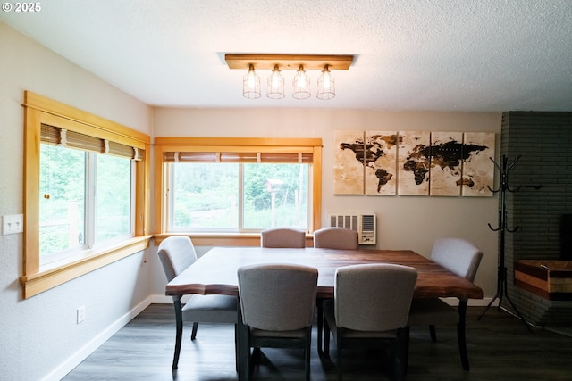 40325 Upper Calapooia Dr, Sweet Home, OR 97386 - dining area with wood finished floors and a textured ceiling