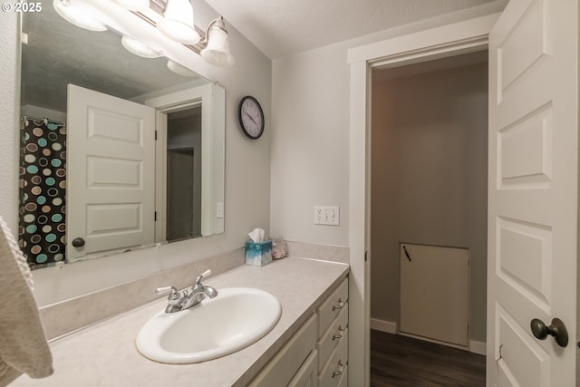 40325 Upper Calapooia Dr, Sweet Home, OR 97386 - bathroom with vanity and wood finished floors