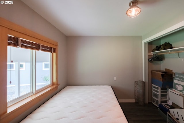 40325 Upper Calapooia Dr, Sweet Home, OR 97386 - bedroom with dark wood-type flooring and a closet