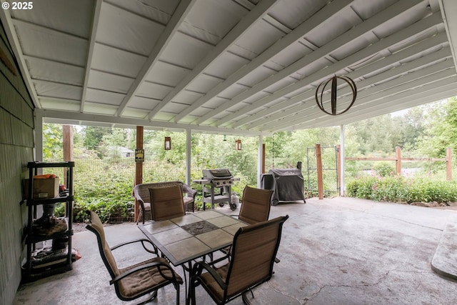 40325 Upper Calapooia Dr, Sweet Home, OR 97386 - view of patio / terrace with outdoor dining space and a grill