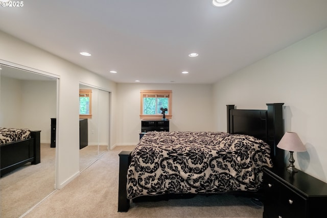 40325 Upper Calapooia Dr, Sweet Home, OR 97386 - bedroom featuring light carpet, recessed lighting, and a closet
