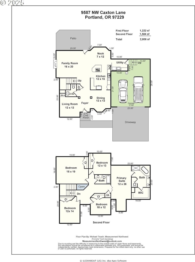 9587 NW Caxton Ln, Portland, OR 97229 - view of property floor plan