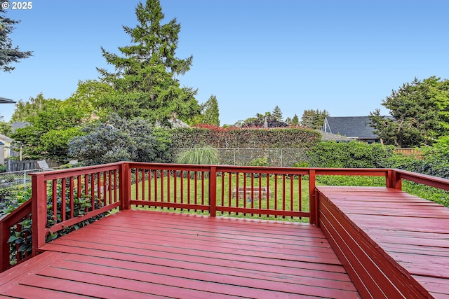 5536 N Delaware Ave, Portland, OR 97217 - wooden deck with a fenced backyard
