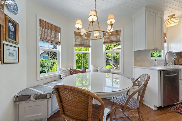 20525 Martin Ct, West Linn, OR 97068 - dining space with wood finished floors and a chandelier