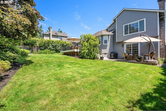 20525 Martin Ct, West Linn, OR 97068 - view of yard with a wooden deck and a patio