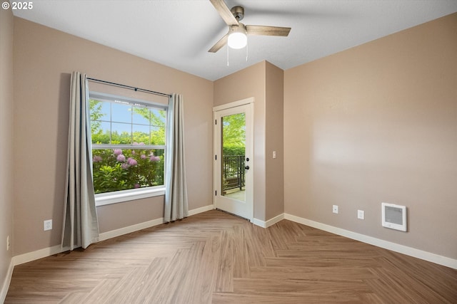 630 NE Adwick Dr, Hillsboro, OR 97006 - empty room featuring baseboards and ceiling fan