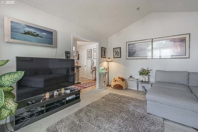 1227 Trent Ave, Keizer, OR 97303 - living area featuring lofted ceiling and carpet
