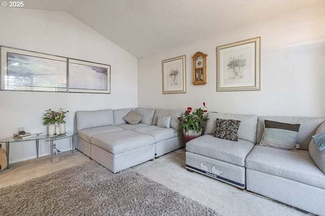 1227 Trent Ave, Keizer, OR 97303 - carpeted living area featuring lofted ceiling