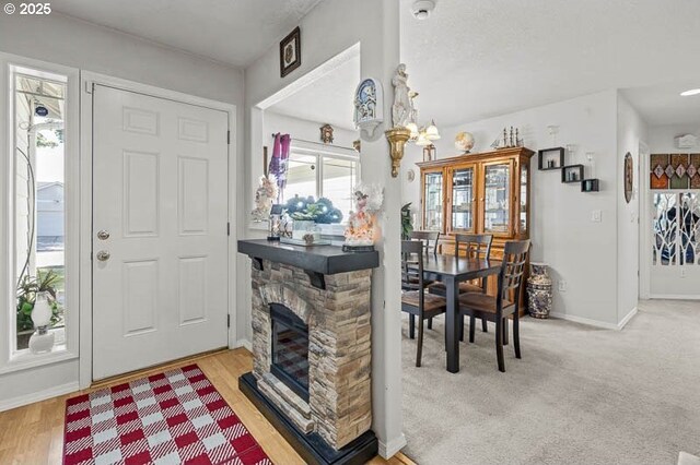 1227 Trent Ave, Keizer, OR 97303 - entrance foyer featuring baseboards and a fireplace