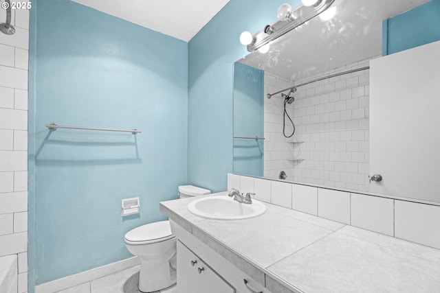 2062 NE Hogan Dr, Gresham, OR 97030 - bathroom with tiled shower, vanity, and tile patterned floors