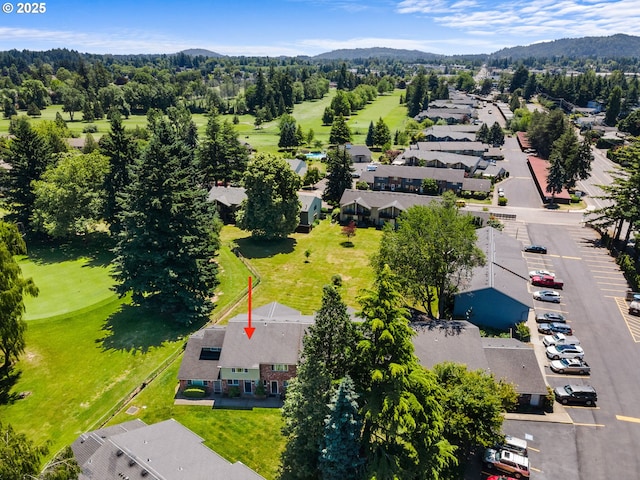2062 NE Hogan Dr, Gresham, OR 97030 - aerial perspective of suburban area featuring a mountain backdrop and a golf course