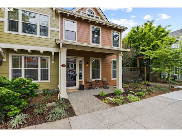 multi unit property with covered porch