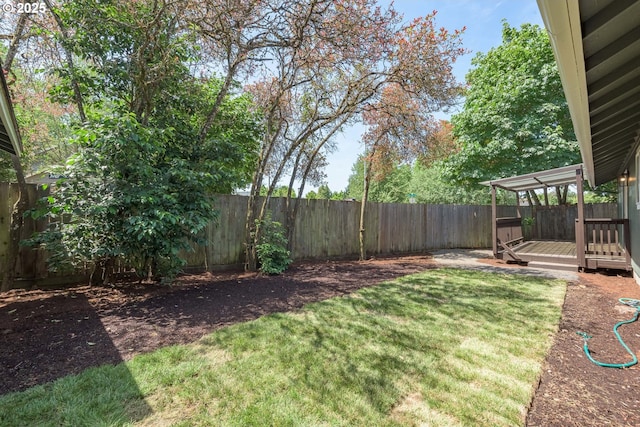 2817 Applewood Ln, Eugene, OR 97408 - fenced backyard featuring a deck