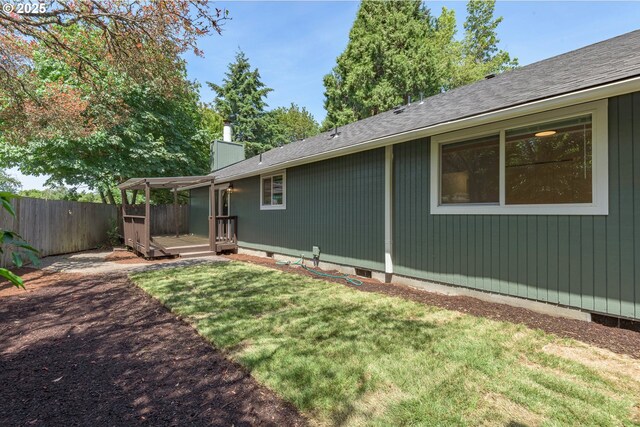 2817 Applewood Ln, Eugene, OR 97408 - view of yard with a wooden deck