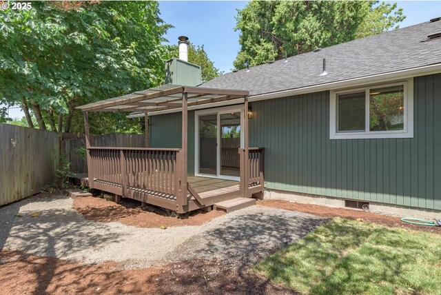 2817 Applewood Ln, Eugene, OR 97408 - wooden deck with a pergola