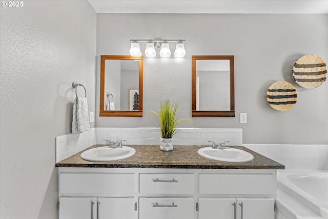 6902 SW Taylors Ferry Rd, Portland, OR 97223 - bathroom with double vanity and a bath