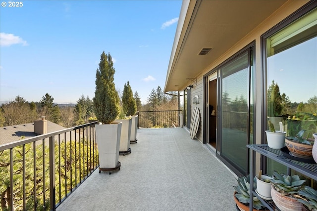 balcony featuring visible vents