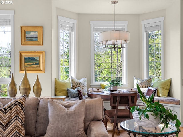 sitting room featuring a wealth of natural light