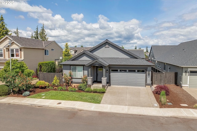 1332 SE 14th Ave, Canby, OR 97013 - view of front of house with an attached garage, concrete driveway, a residential view, and a shingled roof