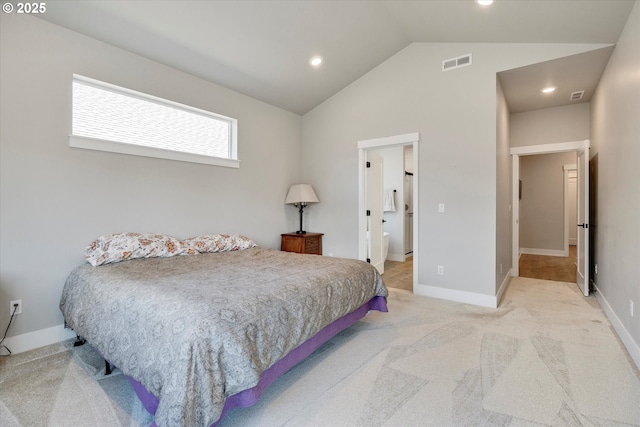 1332 SE 14th Ave, Canby, OR 97013 - bedroom with lofted ceiling, carpet floors, recessed lighting, and baseboards