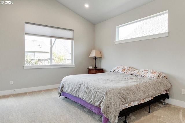 1332 SE 14th Ave, Canby, OR 97013 - carpeted bedroom with baseboards, lofted ceiling, and recessed lighting