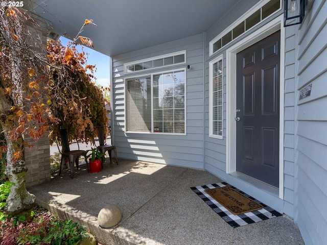 view of exterior entry