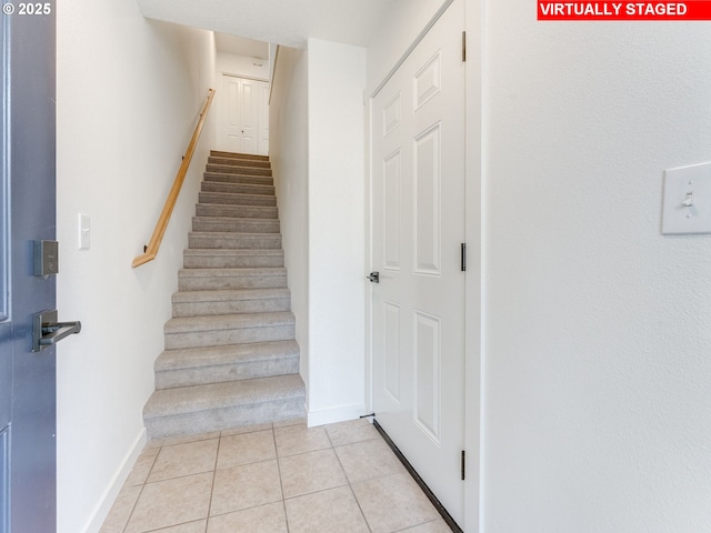 4578 NE Nicholson Loop, Vancouver, WA 98661 - staircase featuring baseboards and tile patterned flooring