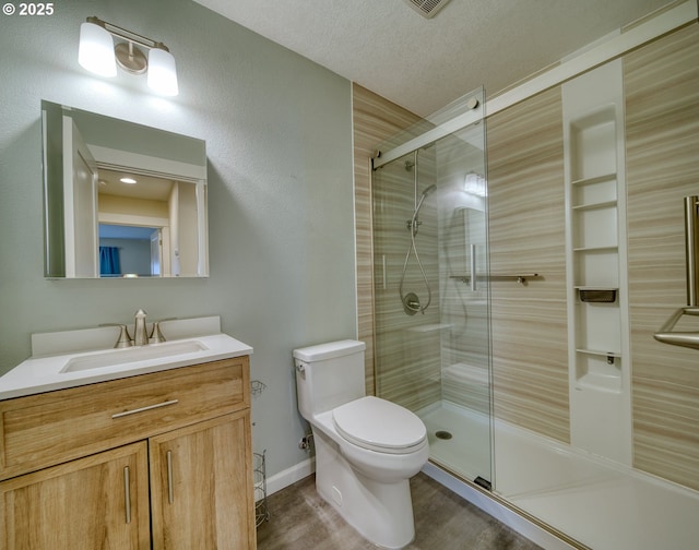 2639 Sykes Rd, Saint Helens, OR 97051 - full bathroom featuring toilet, a stall shower, and vanity