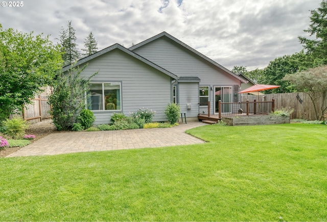 2639 Sykes Rd, Saint Helens, OR 97051 - rear view of house featuring a deck and a patio area