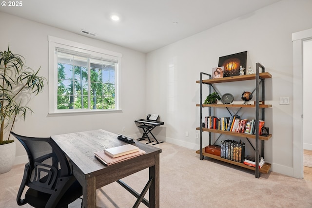 12545 SW Palermo St, Wilsonville, OR 97070 - carpeted home office with baseboards and recessed lighting