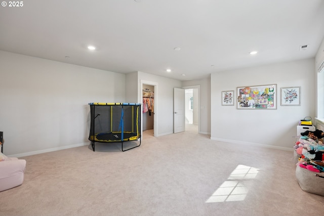 12545 SW Palermo St, Wilsonville, OR 97070 - recreation room with recessed lighting, carpet flooring, and baseboards