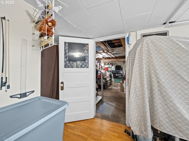 interior space with wood finished floors