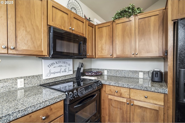 kitchen featuring black appliances