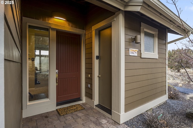 view of doorway to property