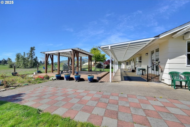 view of patio / terrace with a pergola