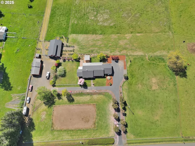 bird's eye view featuring a rural view