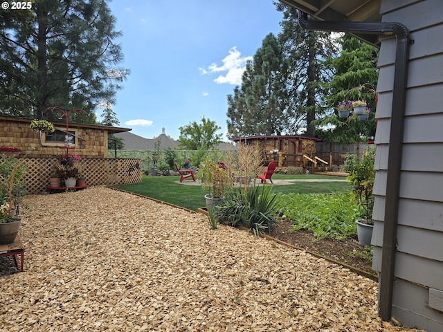 view of yard featuring a playground