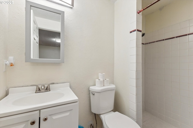 18366 SW Jann Dr, Beaverton, OR 97003 - bathroom featuring toilet, a tile shower, and vanity