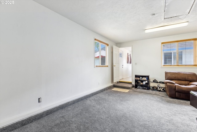 18366 SW Jann Dr, Beaverton, OR 97003 - sitting room with carpet flooring, baseboards, and a textured ceiling