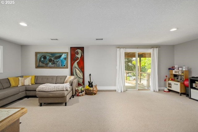 10701 SE Stevens Way, Happy Valley, OR 97086 - carpeted living area with baseboards and recessed lighting