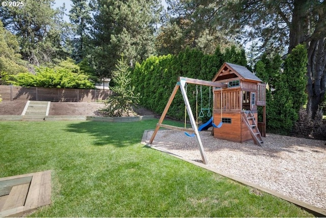 10701 SE Stevens Way, Happy Valley, OR 97086 - view of playground with view of wooded area