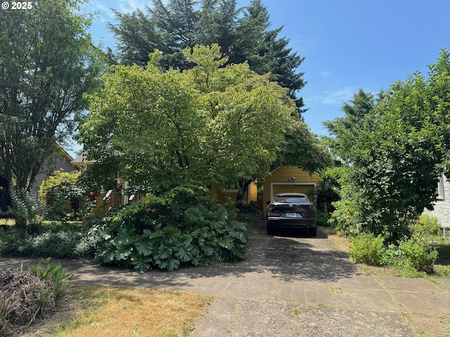 6433 NE 35th Ave, Portland, OR 97211 - obstructed view of property with concrete driveway and an attached garage