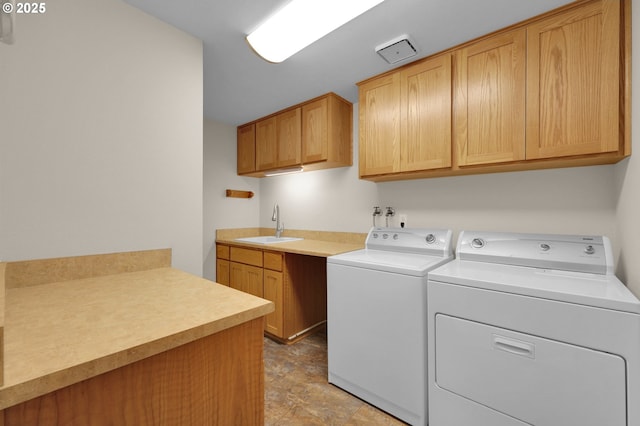 3758 Pine Canyon Dr, Eugene, OR 97405 - laundry area with cabinet space and washing machine and dryer