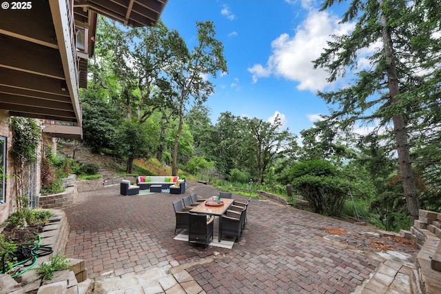3758 Pine Canyon Dr, Eugene, OR 97405 - view of patio with an outdoor hangout area and outdoor dining space