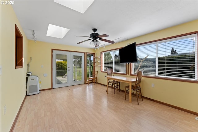 2242 W Hayes St, Woodburn, OR 97071 - sunroom featuring french doors and a skylight