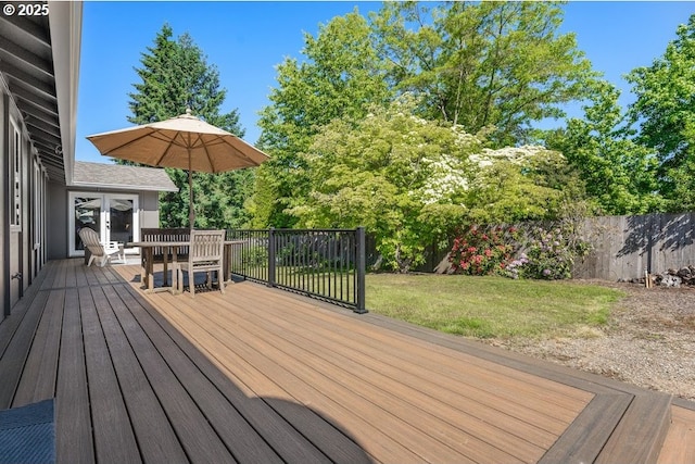 11595 SW Fairview Ln, Tigard, OR 97223 - wooden terrace featuring outdoor dining space