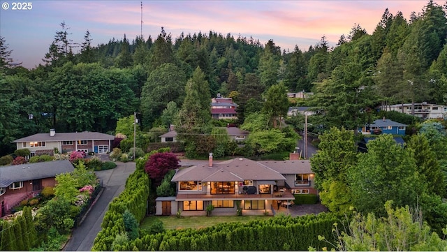 3132 SW Altadena Ter, Portland, OR 97239 - view from above of property with a forest