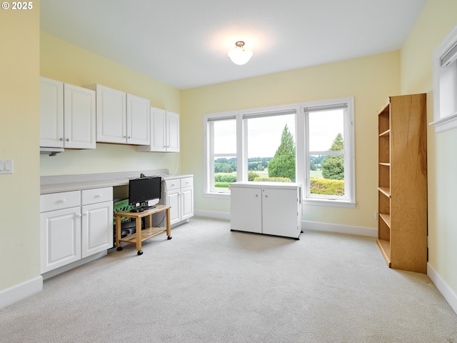 view of carpeted office